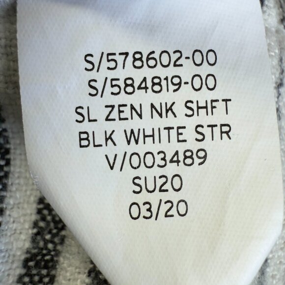 GAP Striped Sleeveless Linen-Rayon Shift Dress w/ pockets M – Black & White - Picture 7 of 11